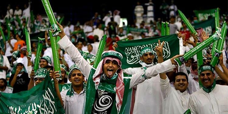 Ilustrasi suporter sepak bola Arab Saudi (IST)