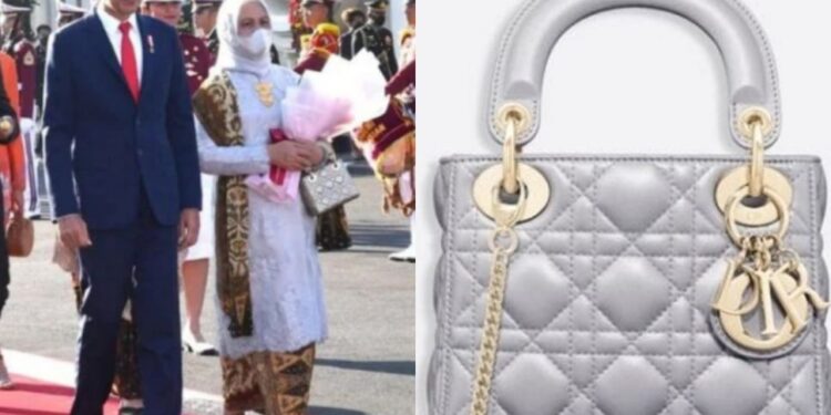 Istri Presiden Jokowi, Iriana menggunakan tas berharga mahal (IST)