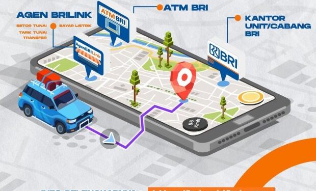 BRI bersama Waze menyediakan informasi lengkap yang berisi titik lokasi di antara jalur mudik batas barat Lampung sampai dengan batas timur Denpasar. Total ada sejumlah 150 titik AgenBRILink, 150 titik Unit Kerja BRI, dan 150 titik ATM BRI.