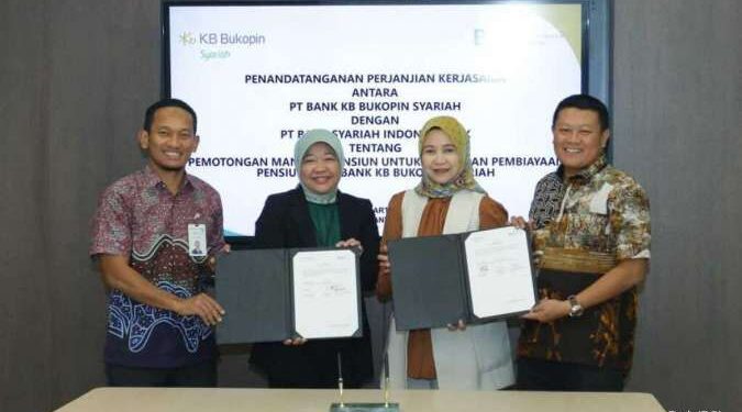 Kerja sama pemanfaatan layanan keuangan untuk para pensiun oleh BSI dan Bank KB Syariah Bukopin.