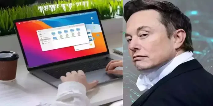 Elon Musk Dengan Komputer Laptop Windows