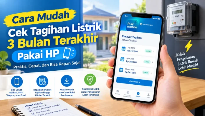 Cara Mudah Cek Tagihan Listrik 3 Bulan Terakhir Pakai HP